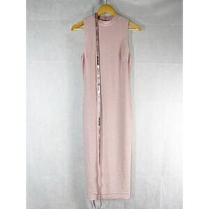 HOUSE OF CB Frankie Pale Pink Lure Midi dress Size Medium